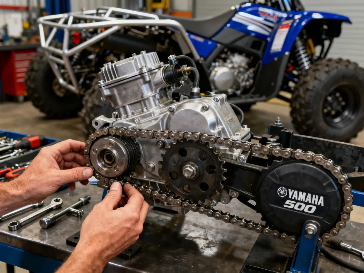 Kontrola silnika i napędu quada Yamaha Raptor 700